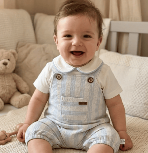 Çizgili  Dokuma Salopet Takım