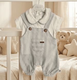 Çizgili  Dokuma Salopet Takım