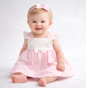 Mini Prenses Pembe Bebek Elbise