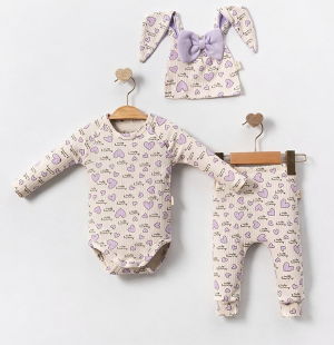 Lila Tavşan Kulak Şirin Takım