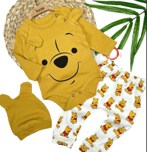 Winnie Desenli 3’lü Bebek Takımı