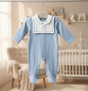 Zarif Yakalı Bebek Pamuk Tulum