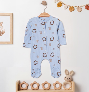 Sevimli Penguen Desenli Mavi Tulum